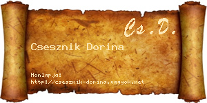 Csesznik Dorina névjegykártya